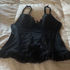 Cabernet Black Bustier Top